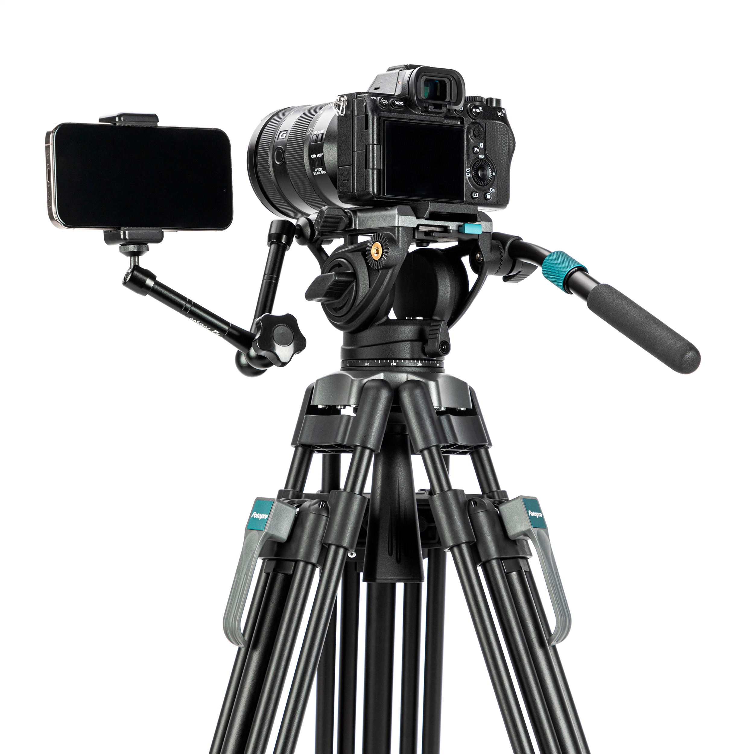 Штатив Fotopro DV-3A Pro с  видеоголовой, до 8 кг