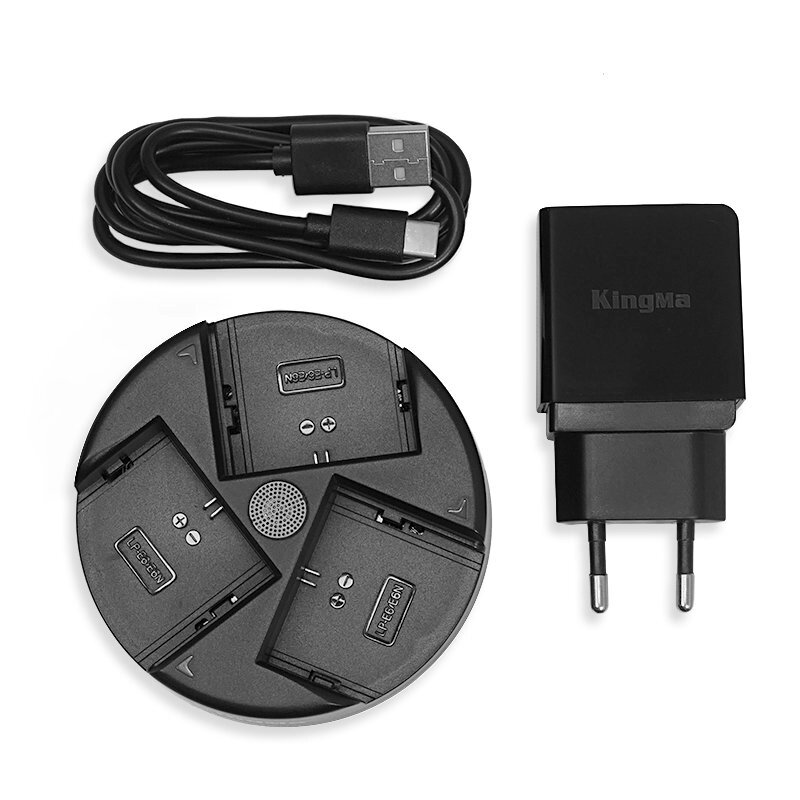 Зарядное устройство Kingma BM045-LPE6, для 3x Canon LP-E6, USB