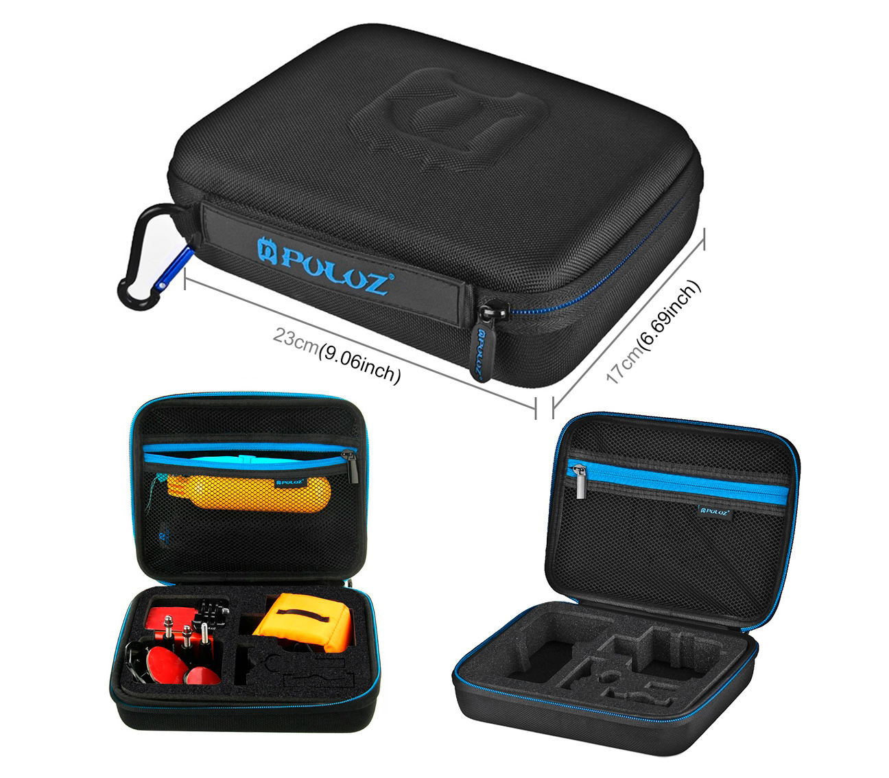 Комплект аксессуаров Puluz PKT13 Surfing Accessories Kit 14 в 1, для экшн-камер, в кейсе