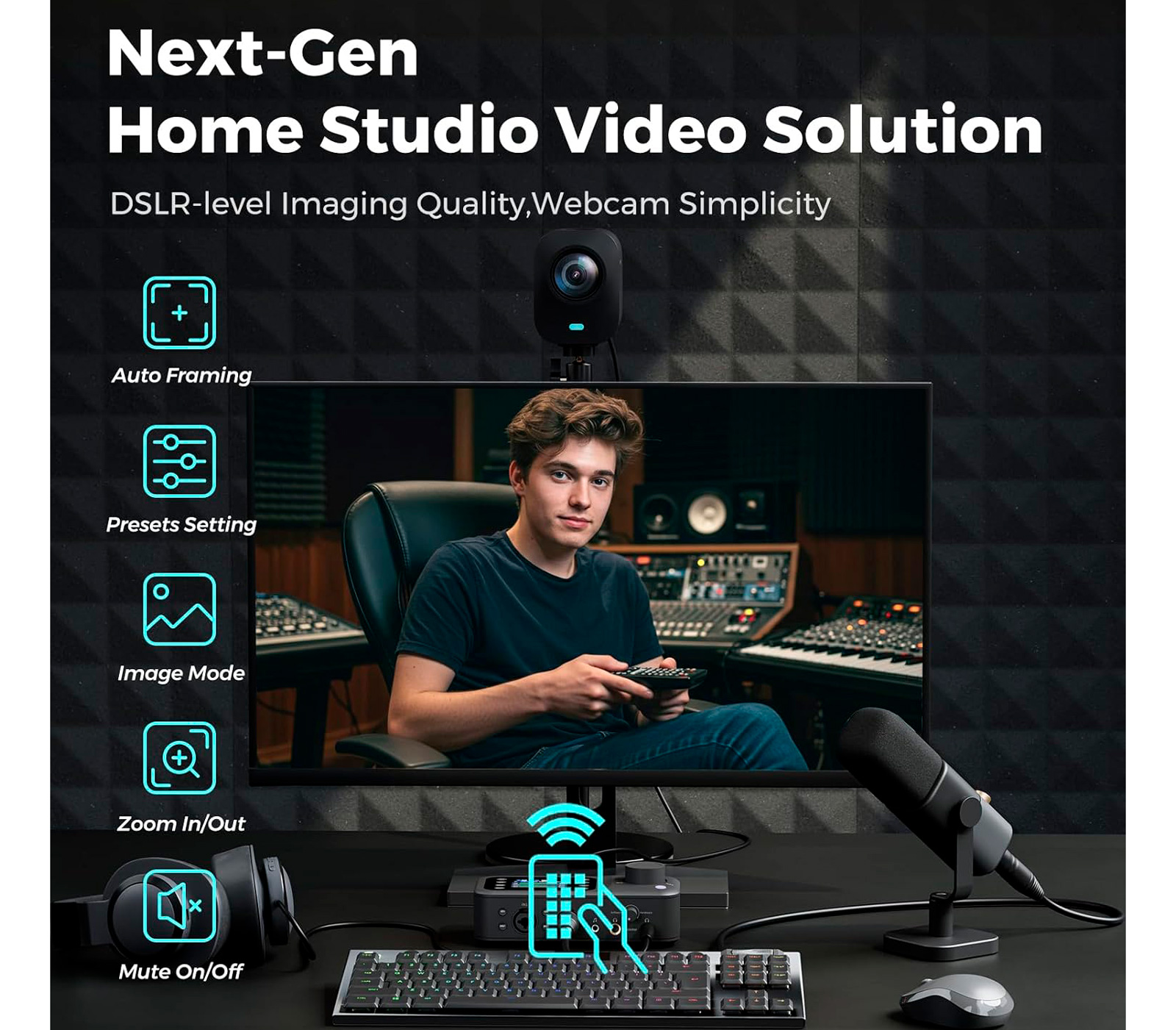 Веб-камера Nearity NearStream VM20, 4K, 10х опт. зум, HDMI, USB, Ethernet