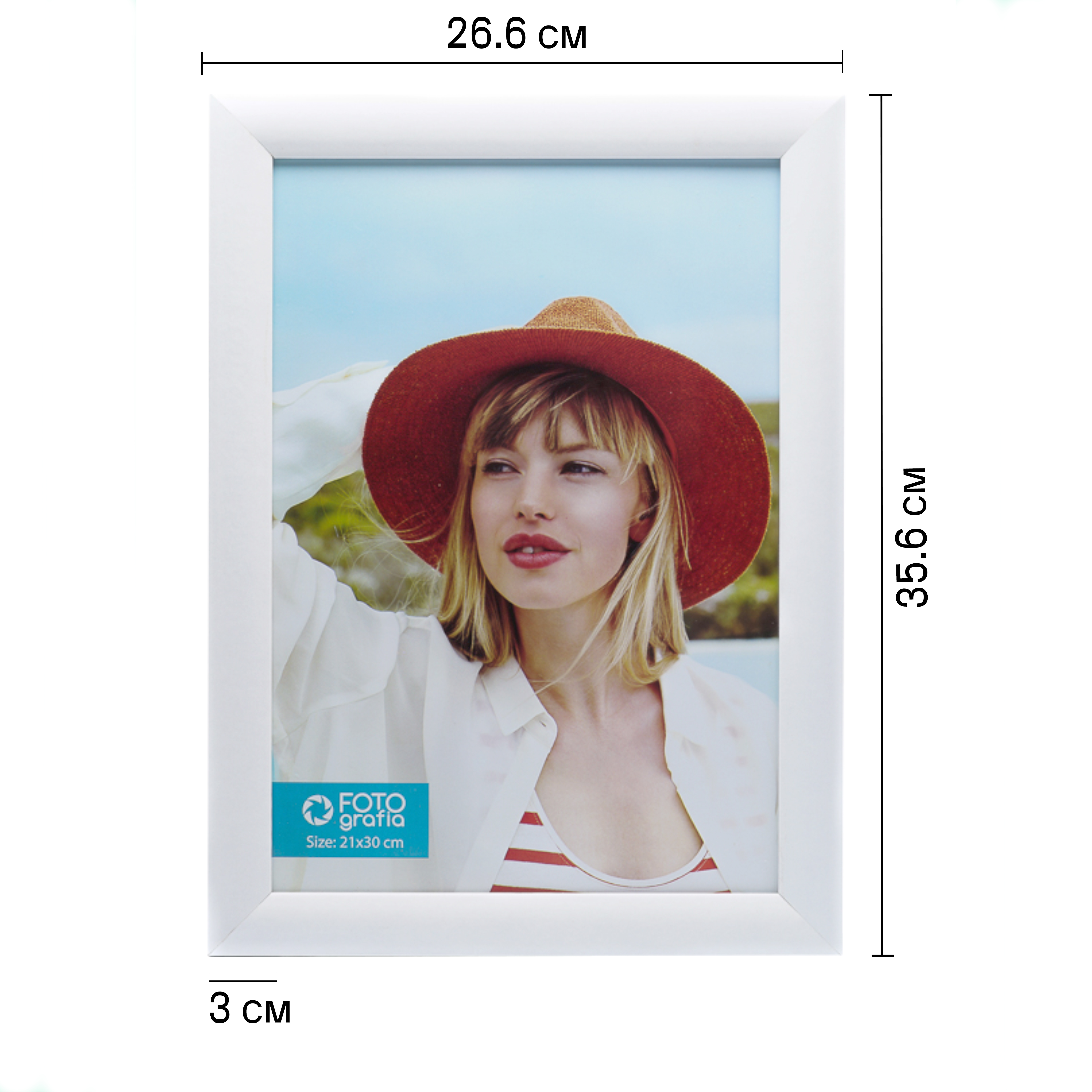 Фоторамка Fotografia 21x30 см, белая (FFMDF-7036)