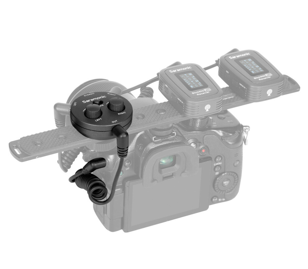 Аудиомикшер Saramonic AX1 двухканальный, 3.5 мм TRS / TRRS, пассивный