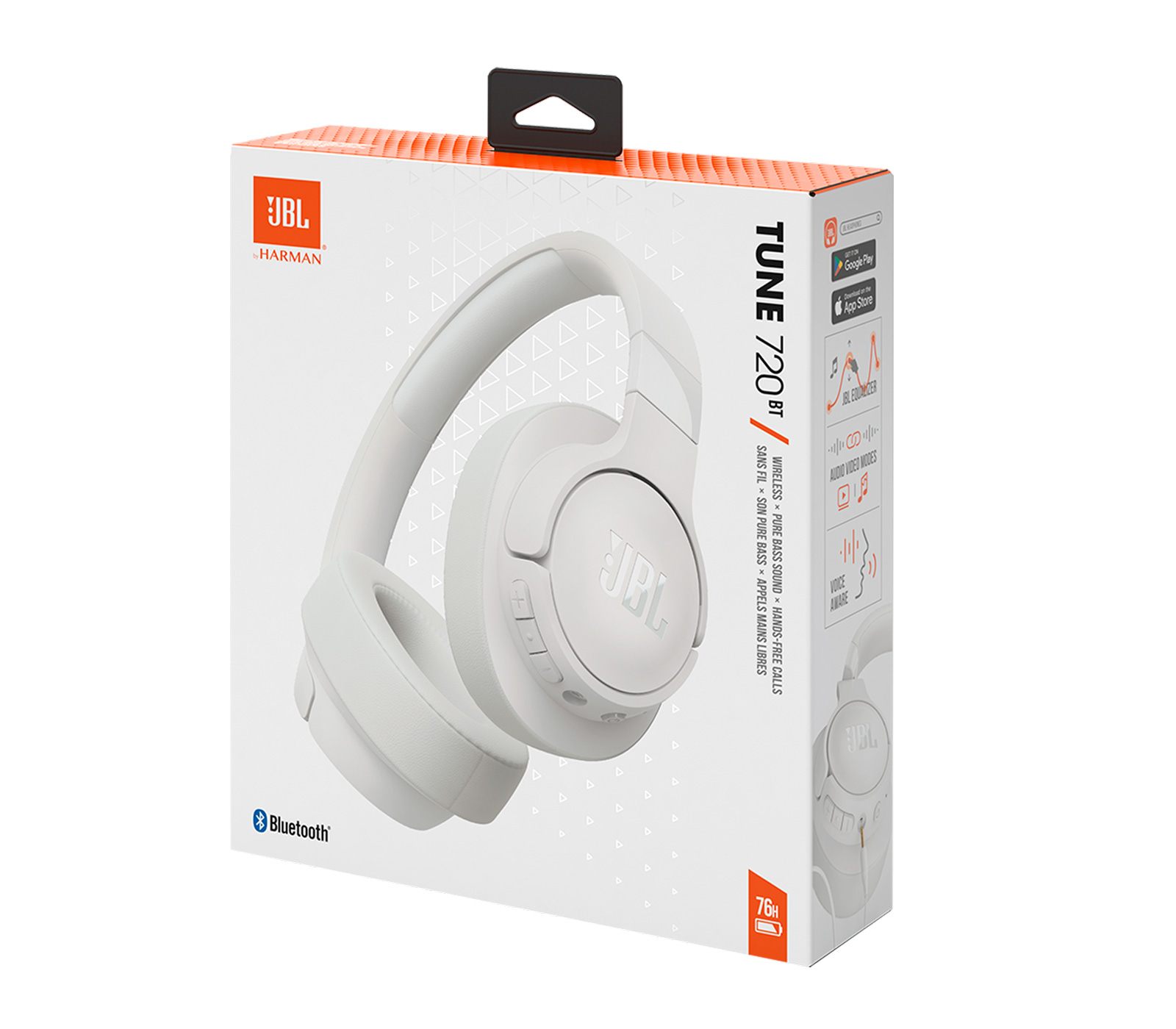Беспроводные наушники JBL Tune 720BT, белые