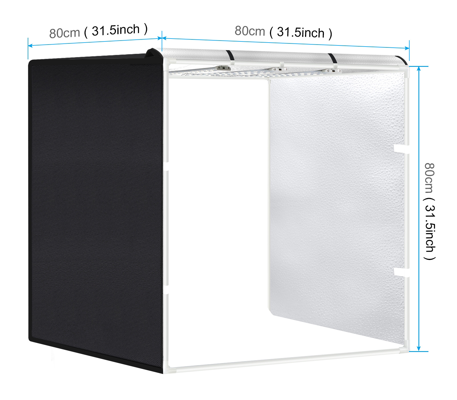 Фотобокс Puluz PU5083 80 см, с подсветкой 90 Вт и 4 ПВХ фонами