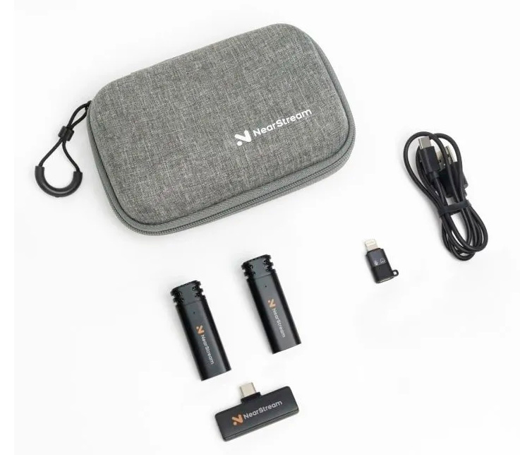Беспроводная система Nearity NearStream AWM10T-P: 2 микрофона, приемник USB-C + адаптер Lightning