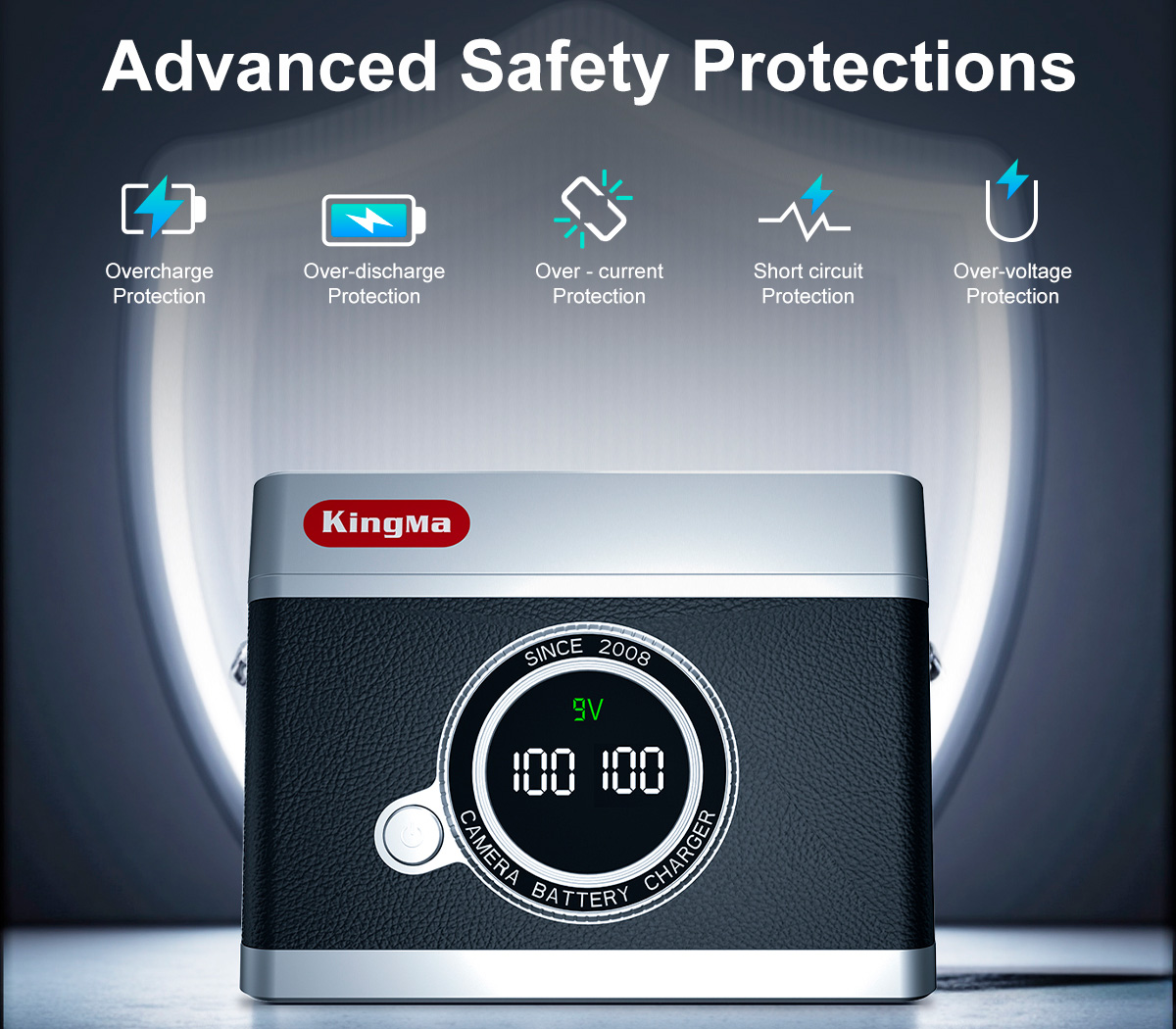 Зарядный кейс Kingma BM070-W126 для 2х Fujifilm NP-W126, черный