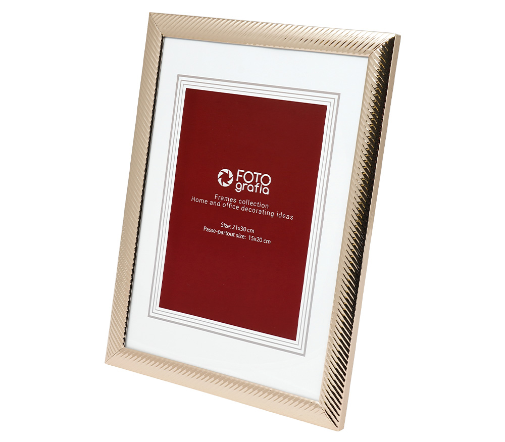 Фоторамка Fotografia А4 21x30 см, золотистая, FFM-5546