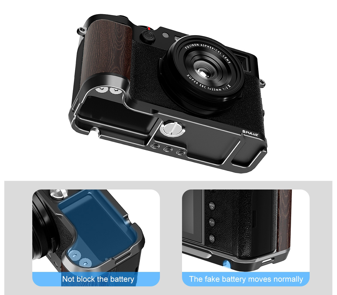 Рукоятка Puluz PU3124B с дополнительным хватом для Fujifilm X100VI
