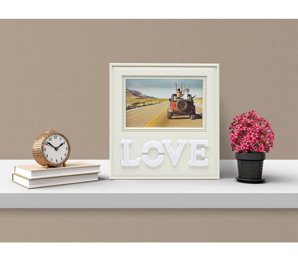 Фоторамка Fotografia LED 1 фото 10х15 см, с подсветкой, кремовая