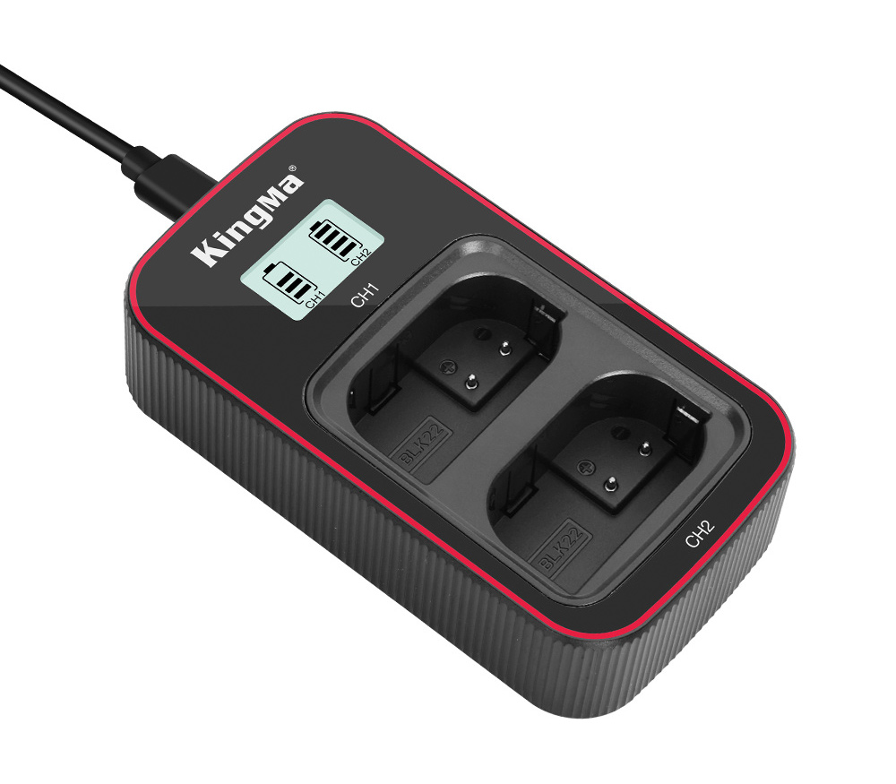 Зарядное устройство Kingma BM058 + 2 аккумулятора DMW-BLK22 2000 мАч