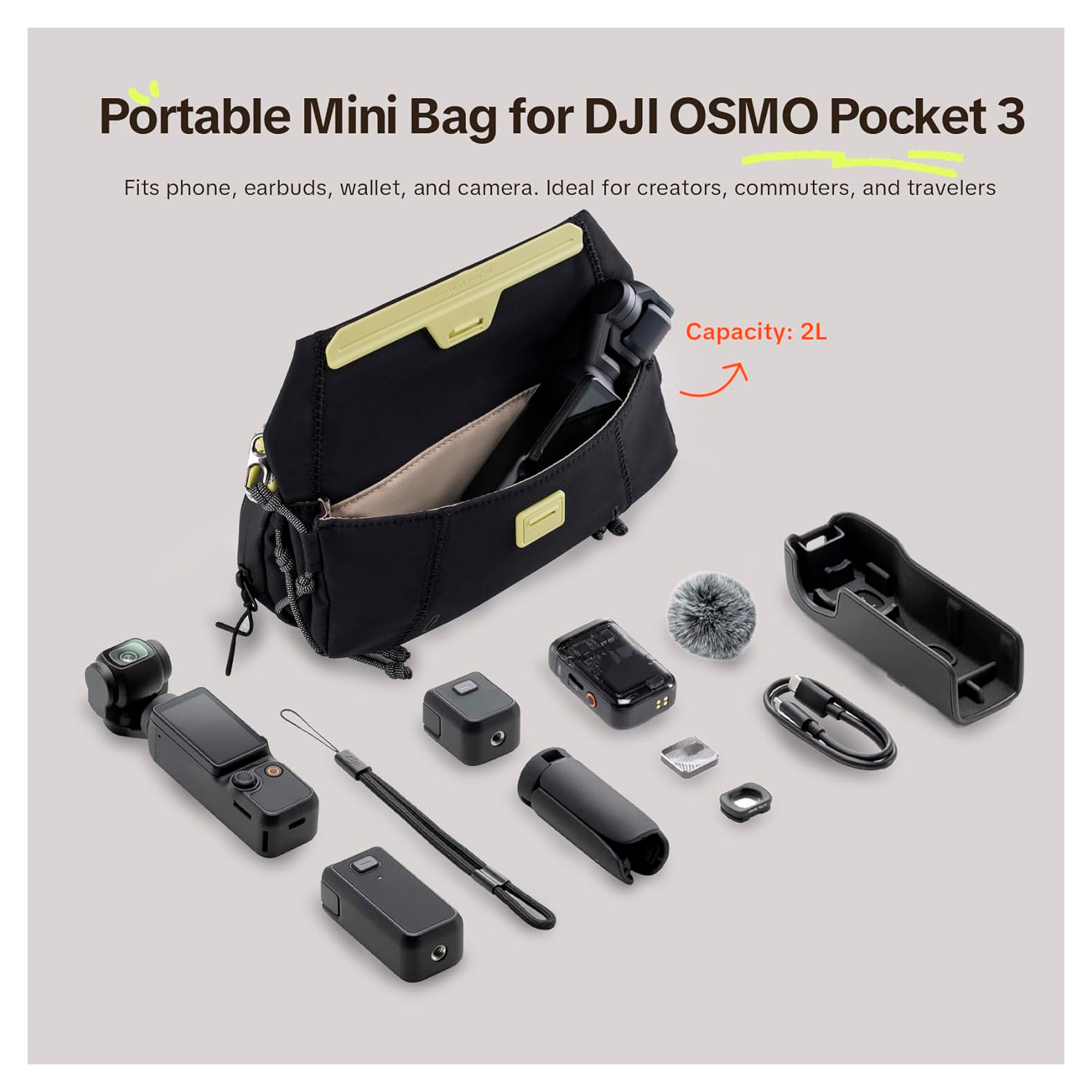 Сумка PGYTECH OneGo Pocket Sling, цвет Mist White