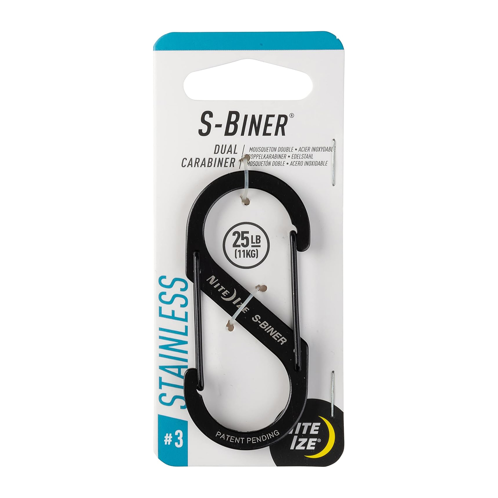 Карабин Nite Ize S-Biner, размер 3, черный