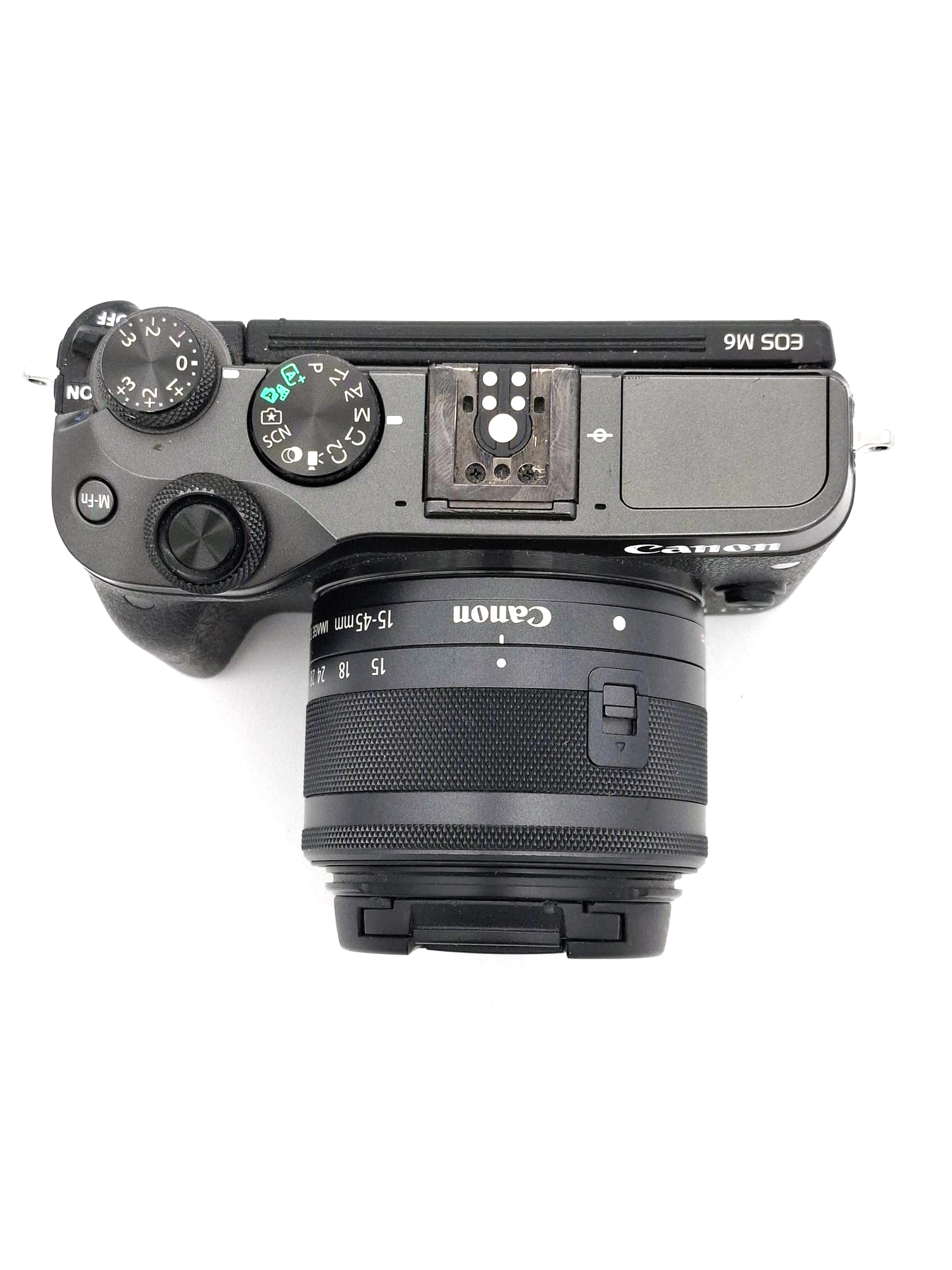 Беззеркальный фотоаппарат Canon EOS M6 Kit Silver 15-45mm f/3.5-6.3 IS STM (состояние 5-) (б/у)