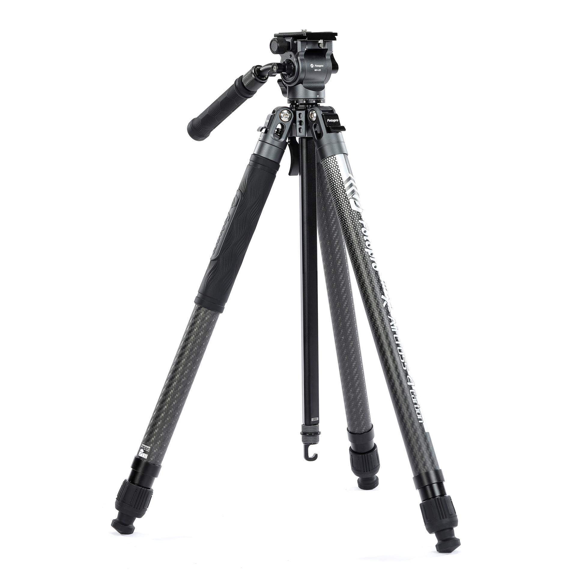 Штатив Fotopro X-Aircross 4 Video Gray, карбоновый, с головой MH-2D, до 3 кг