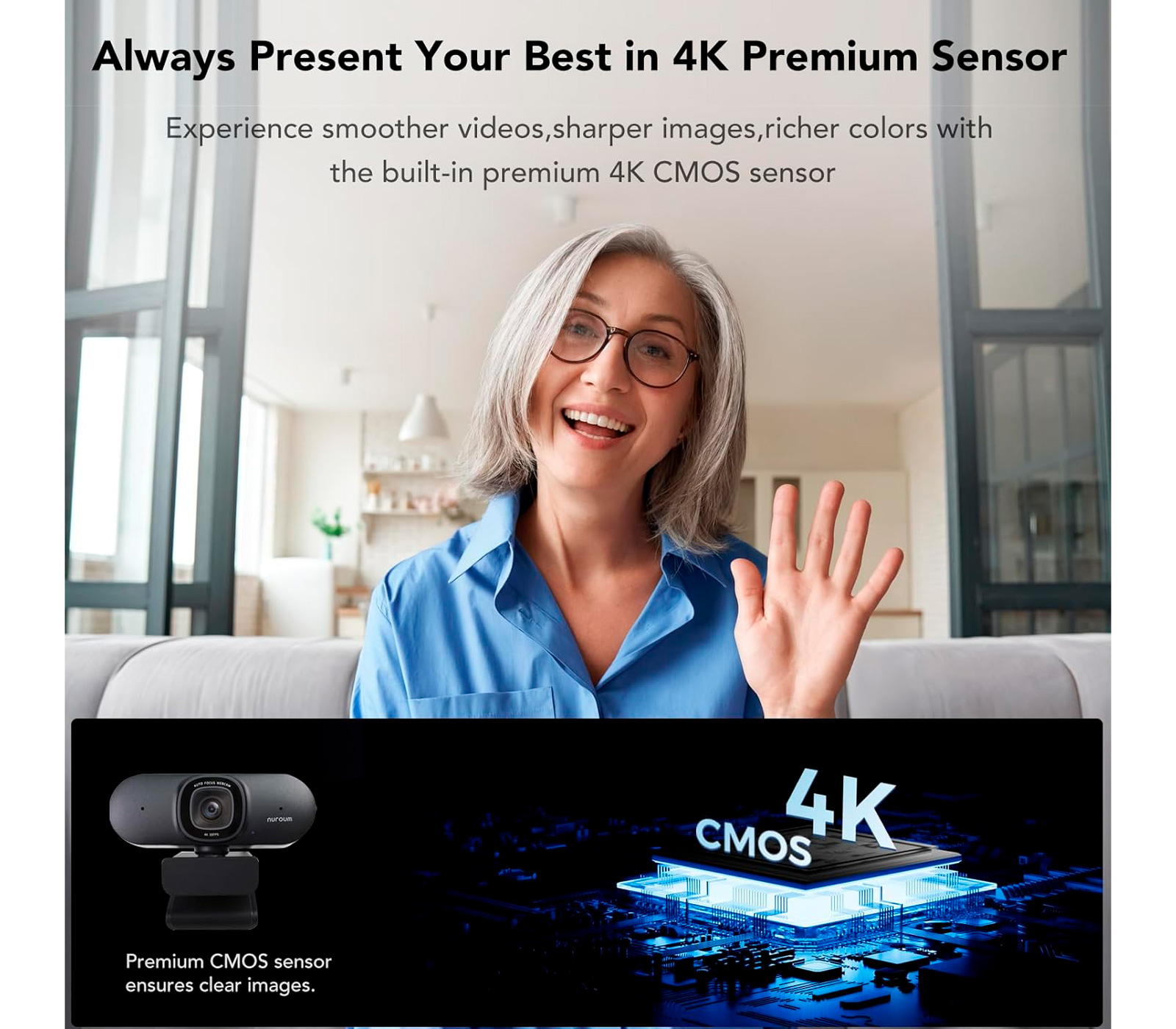 Веб-камера Nearity Nuroum V32AF, 4K 30p, AI кадрирование