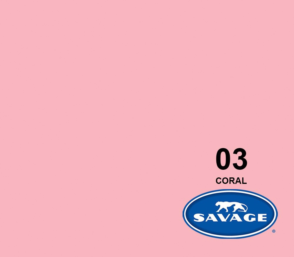 Фон Savage SA 3-12 Coral, бумажный, 2.72x11 м, розовый
