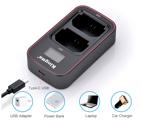 Зарядное устройство Kingma BM058 + 2 аккумулятора NP-FZ100 2000 мАч