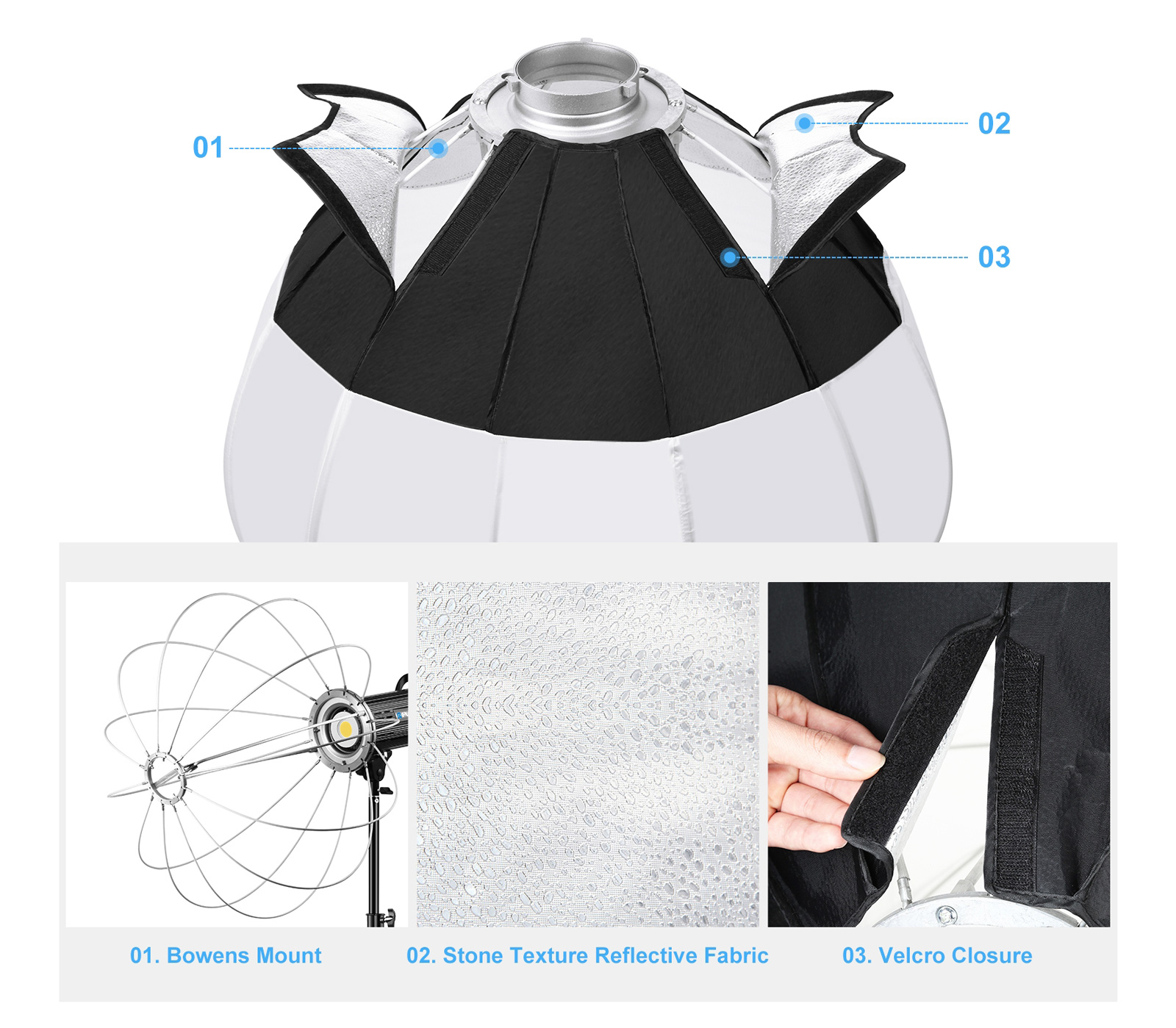 Софтбокс Puluz PU3057 Lantern Softbox, быстрораскладной, 65 см, Bowens