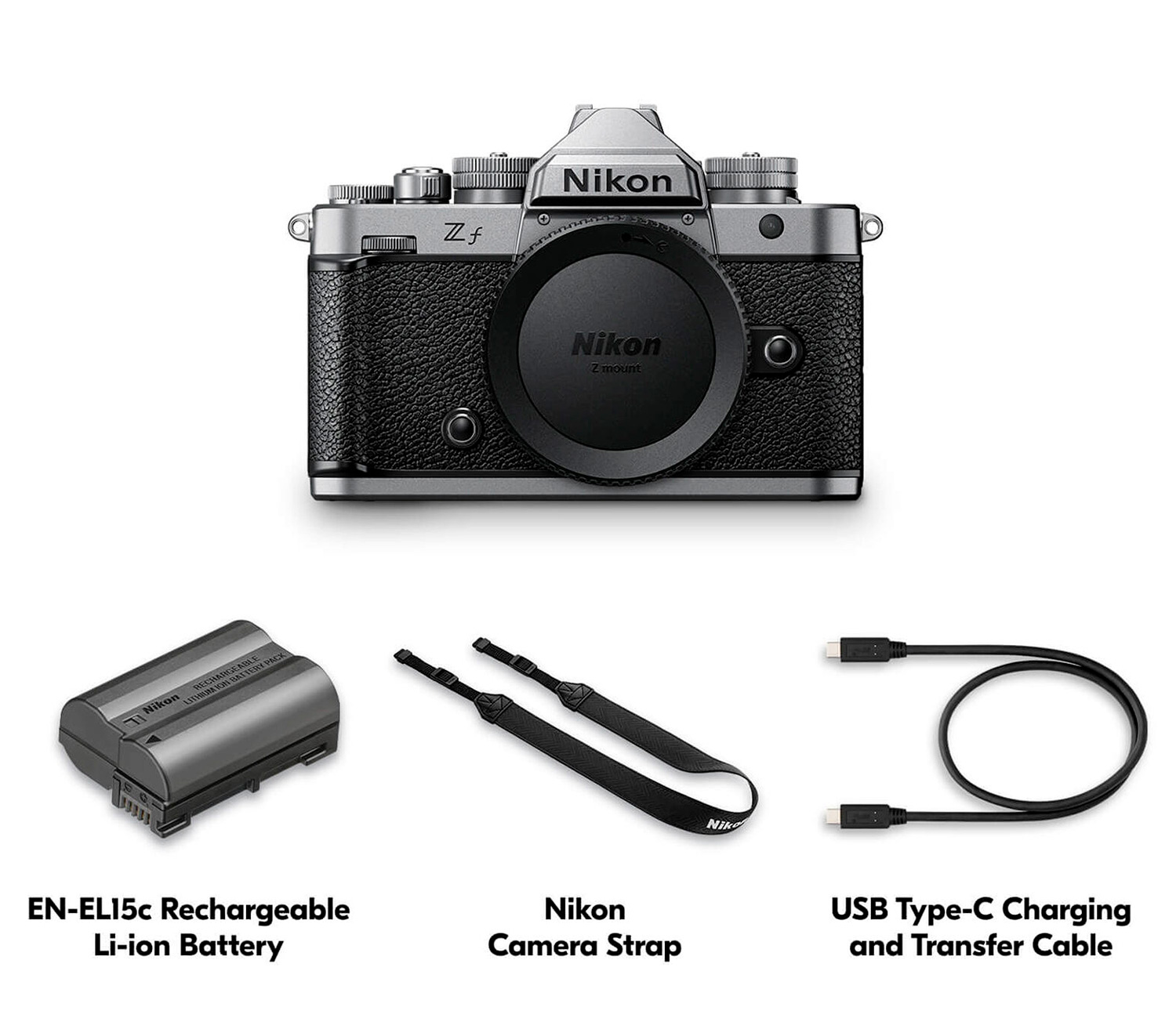 Беззеркальный фотоаппарат Nikon Z f Body, серебристый