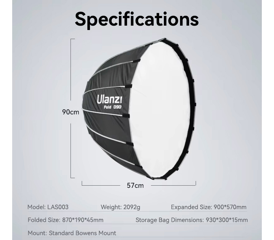 Софтбокс Ulanzi LAS003-90, 90 см, байонет Bowens