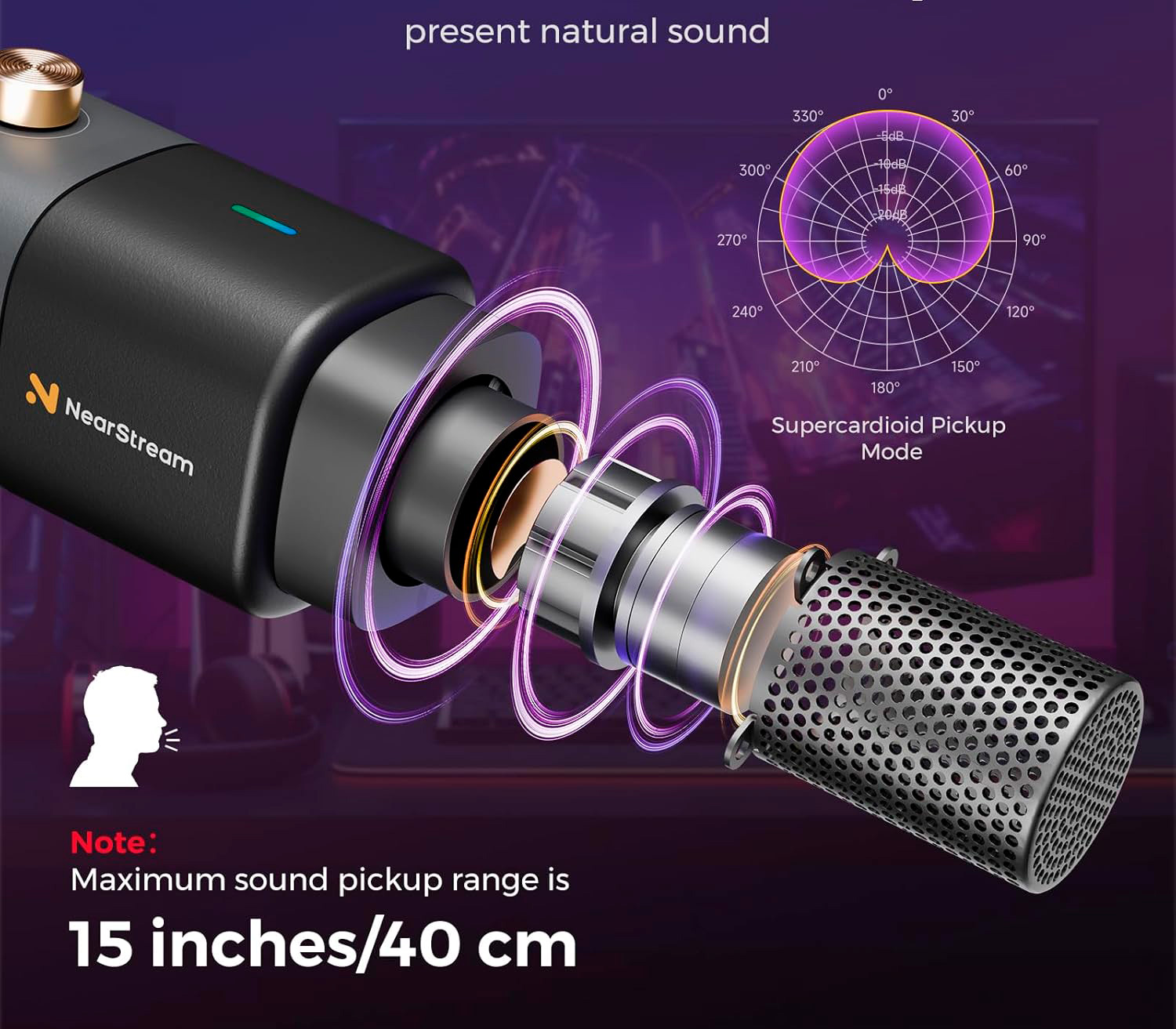 Микрофон Nearity NearStream AM20X, настольный, USB-C / XLR, с пантографом