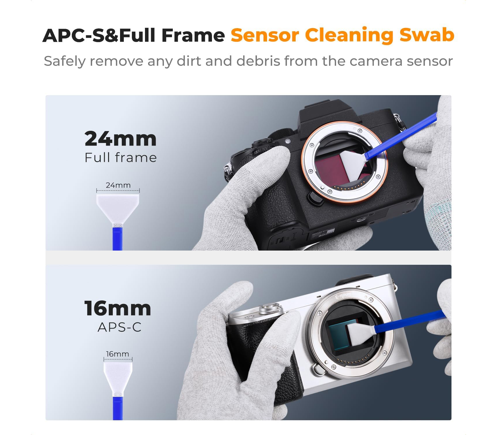 Набор для чистки K&F Concept 1868, матриц и оптики, 23 в 1