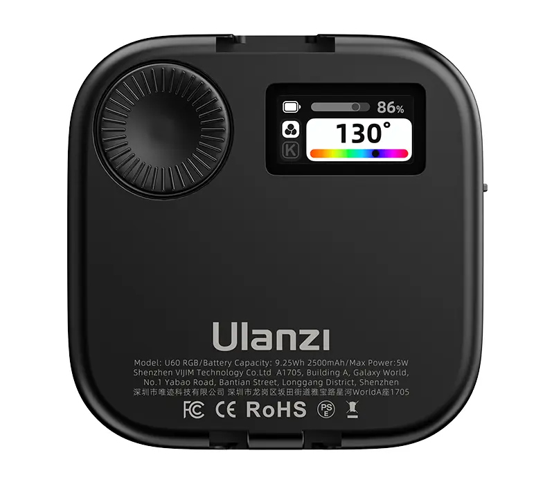 Осветитель Ulanzi U60 RGB Pocket Light, 5Вт, 2500-9000К, черный