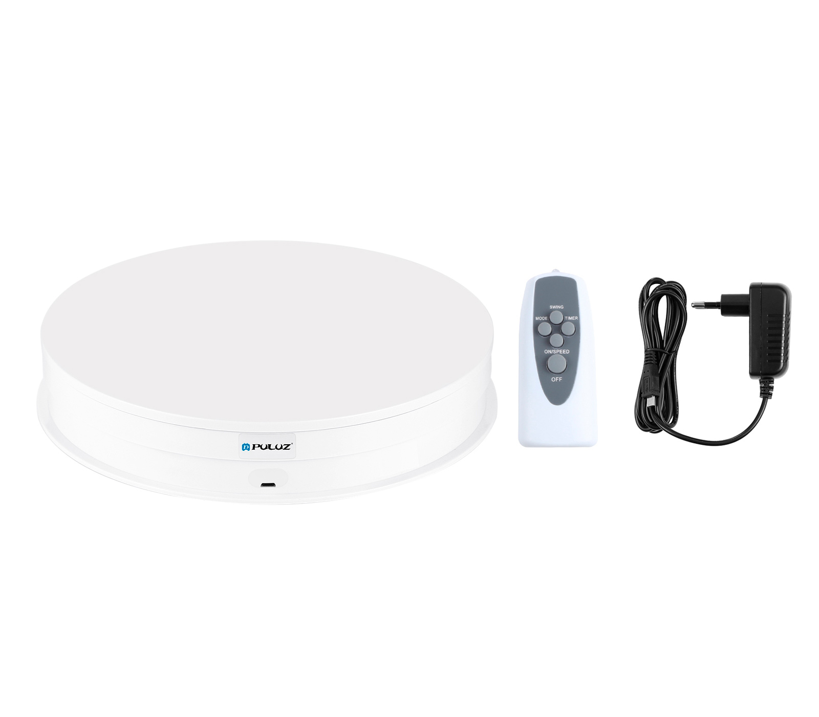 Поворотный стол Puluz PU3131W с пультом управления, 30 см, до 10 кг, белый