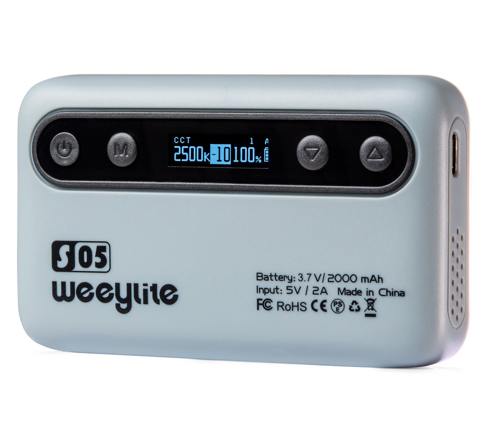 Осветитель Viltrox Weeylite S05, светодиодный, 5 Вт, RGB, белый