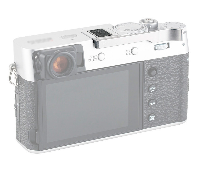 Упор для большого пальца JJC TA-X100V для Fujifilm X100-X100VI, X-E3, X-E4, серебристый