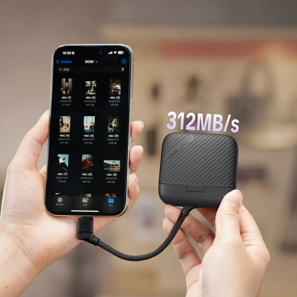 Карт-ридер и чехол PGYTECH CreateMate Mini, SD UHS II / microSD, Classic Black