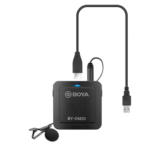Комплект микрофонов Boya BY-DM20: 2 петлички + адаптер USB / Lightning