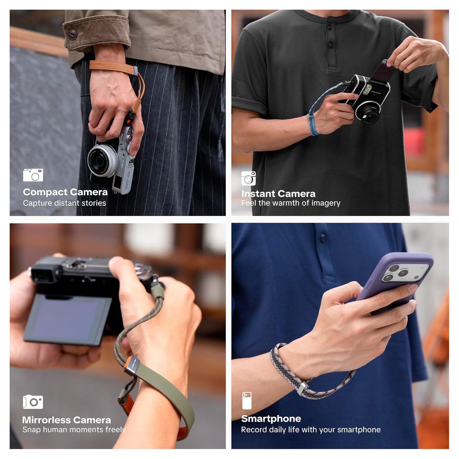 Ремень PGYTECH Camera Wrist Strap Slim Vintage, цвет Caramel Brown