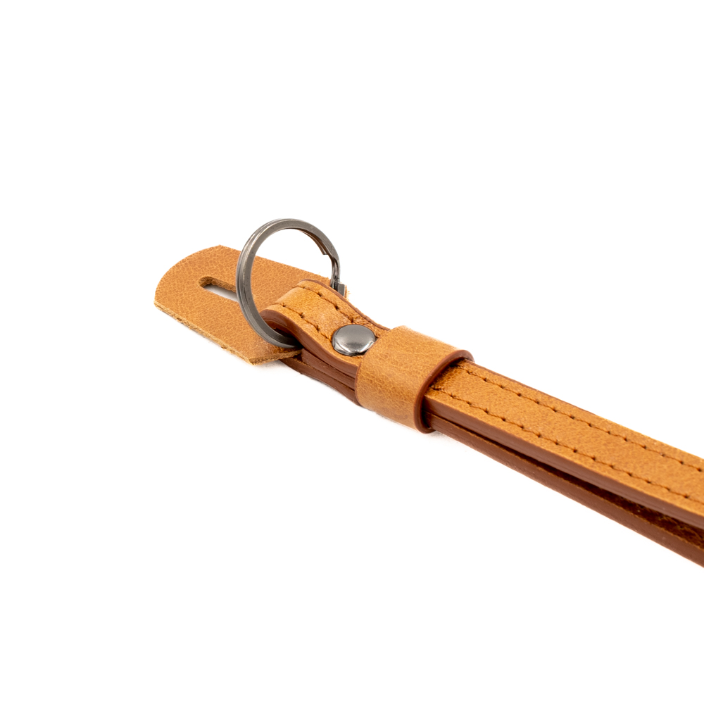 Ремень Kornet запястный, узкий, с кольцом, кожаный, коричневый (состояние New) (б/у)