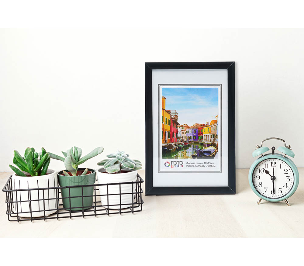 Фоторамка Fotografia 10x15 см, алюминий, черная (FFAL-8101)