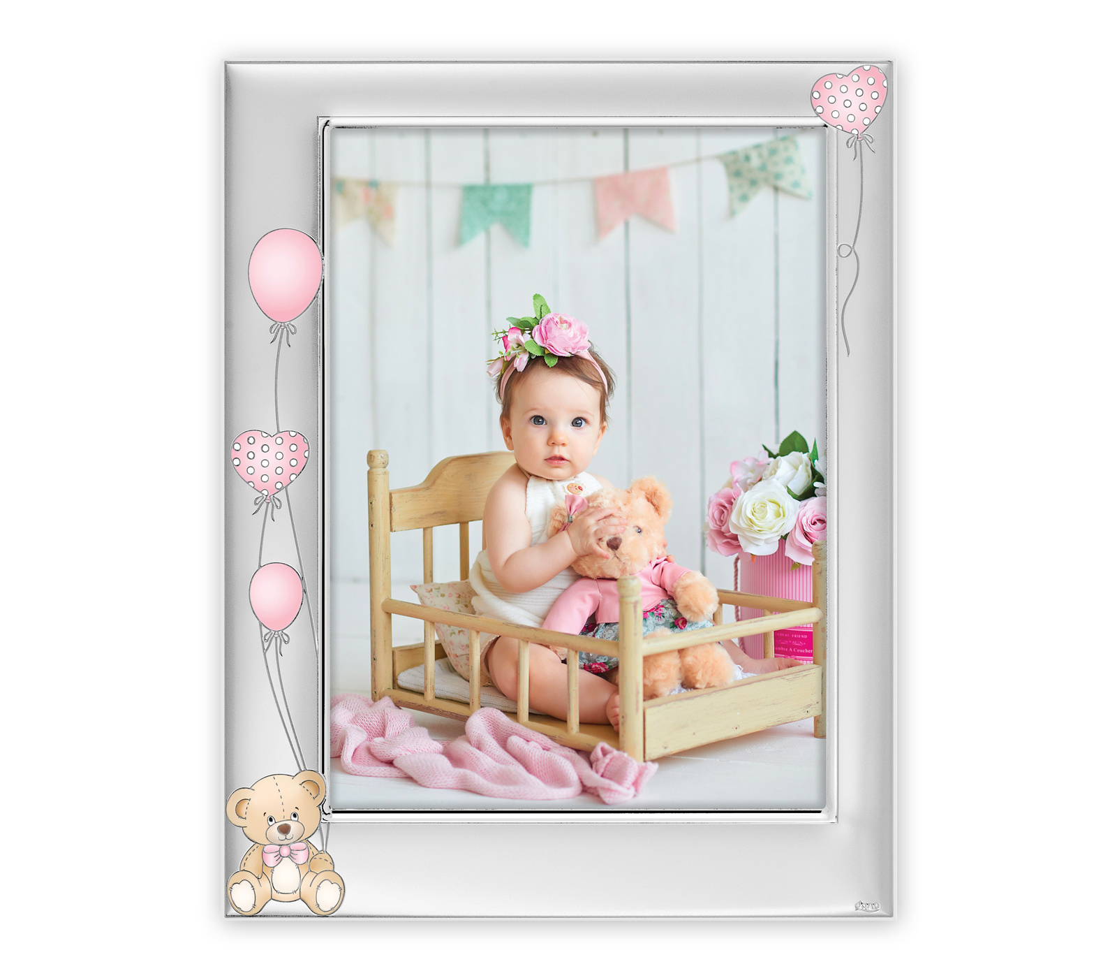 Фоторамка ZEP B17346P IVAN PINK, 10x15 см, металл, серебристая