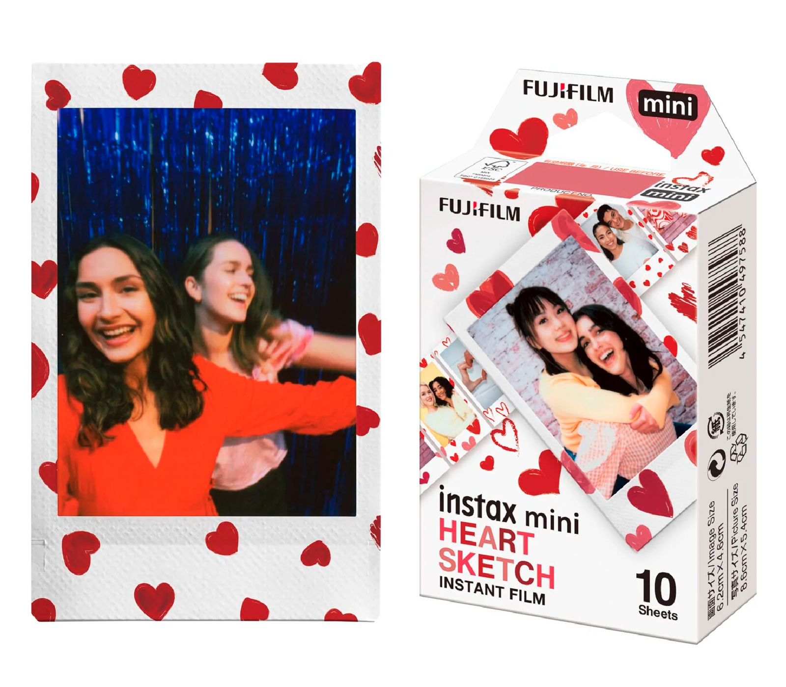 Картридж Fujifilm Instax Mini Heart Sketch, 10 снимков