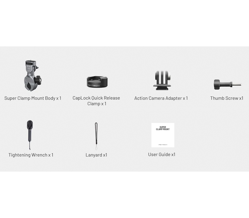 Зажим PGYTECH Super Clamp Mount, до 350 г