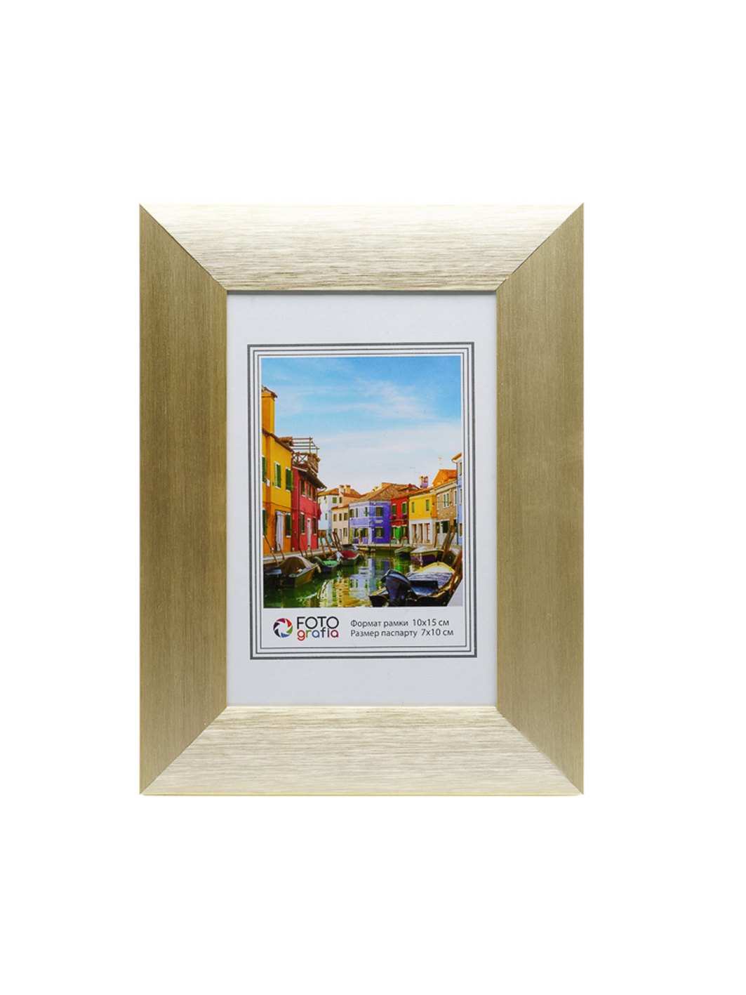 Фоторамка Fotografia 10x15 см, алюминий, золотистая (FFAL-9201)
