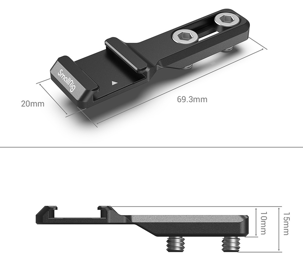 Адаптер SmallRig 2879 Cold Shoe Extension, «башмак», 2 винта 1/4"