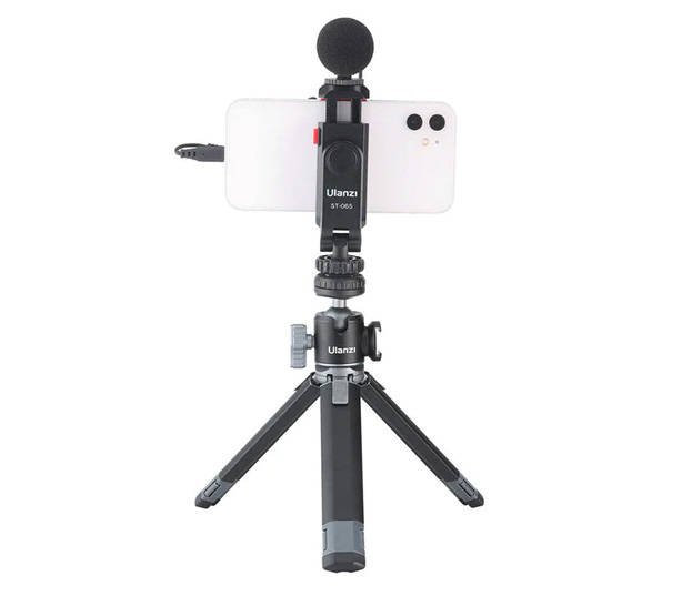 Держатель для смартфона, Ulanzi ST-06S, поворотный, с 2 башмаками, черный