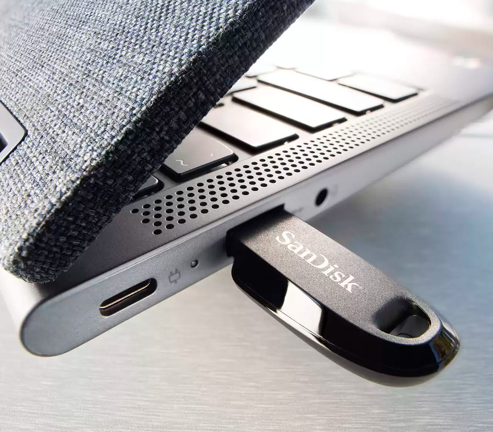 Накопитель SanDisk USB3.2 Flash 128GB Ultra Curve, зеленый