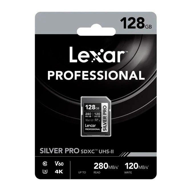 Карта памяти Lexar SDXC 128GB Professional Silver PRO UHS-II U3 V60 (280/120 MB/s)