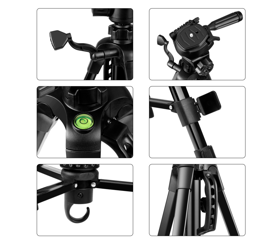 Штатив Puluz PU3096B, с головой + держатель для смартфона (уцененный)