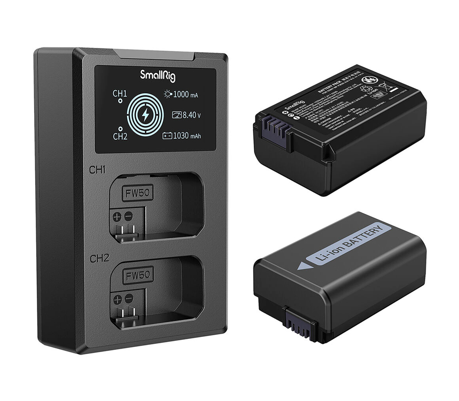 Аккумуляторы SmallRig NP-FW50 с зарядным устройством (3818)