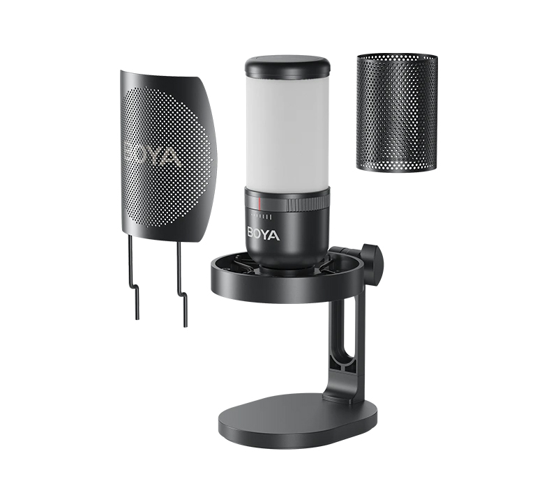 Микрофон Boya K3, настольный, USB, RGB подсветка