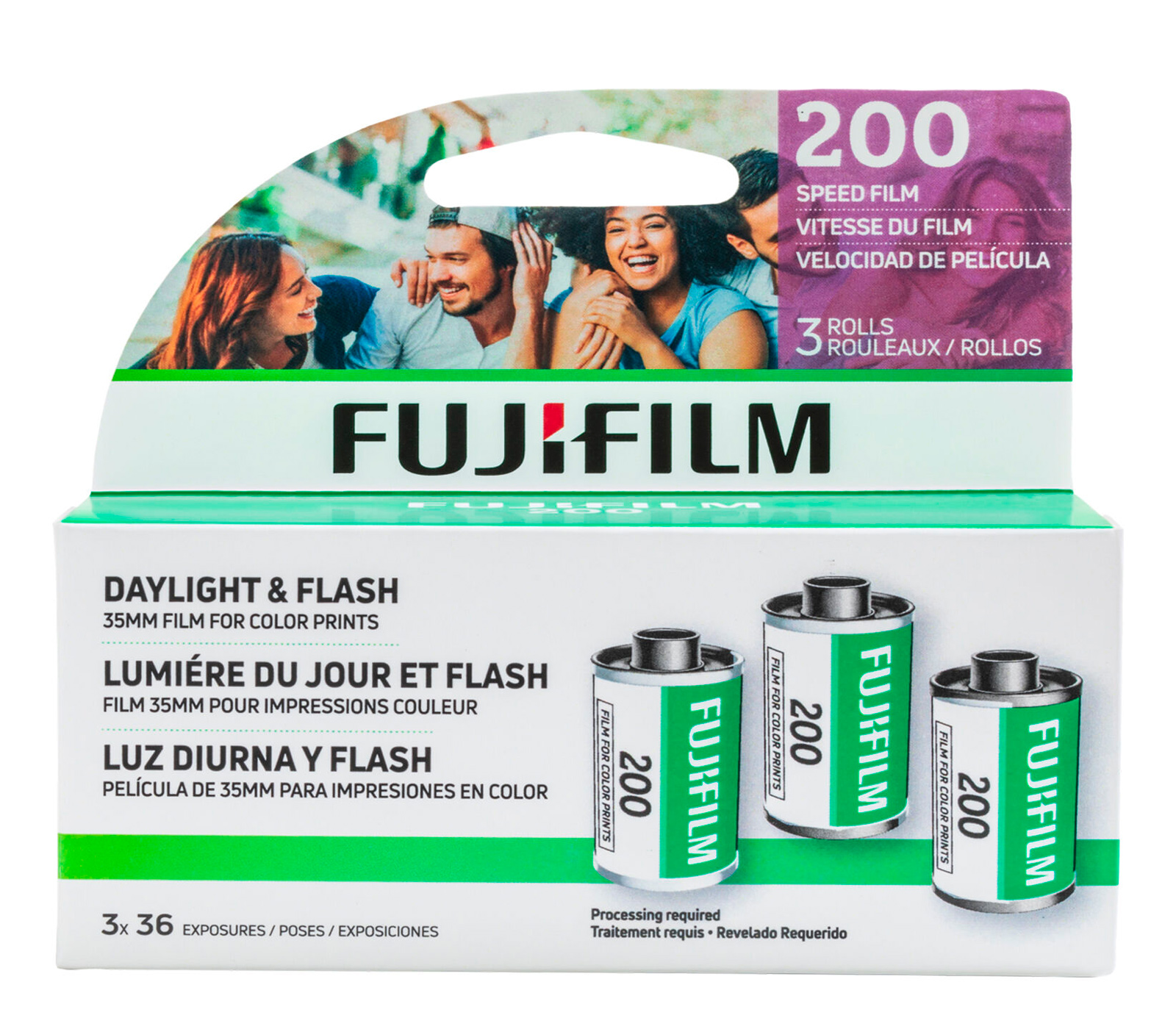 Фотопленка Fujifilm 200 Color Negative Film, 36 кадров, упаковка 3 шт. (уцененный)