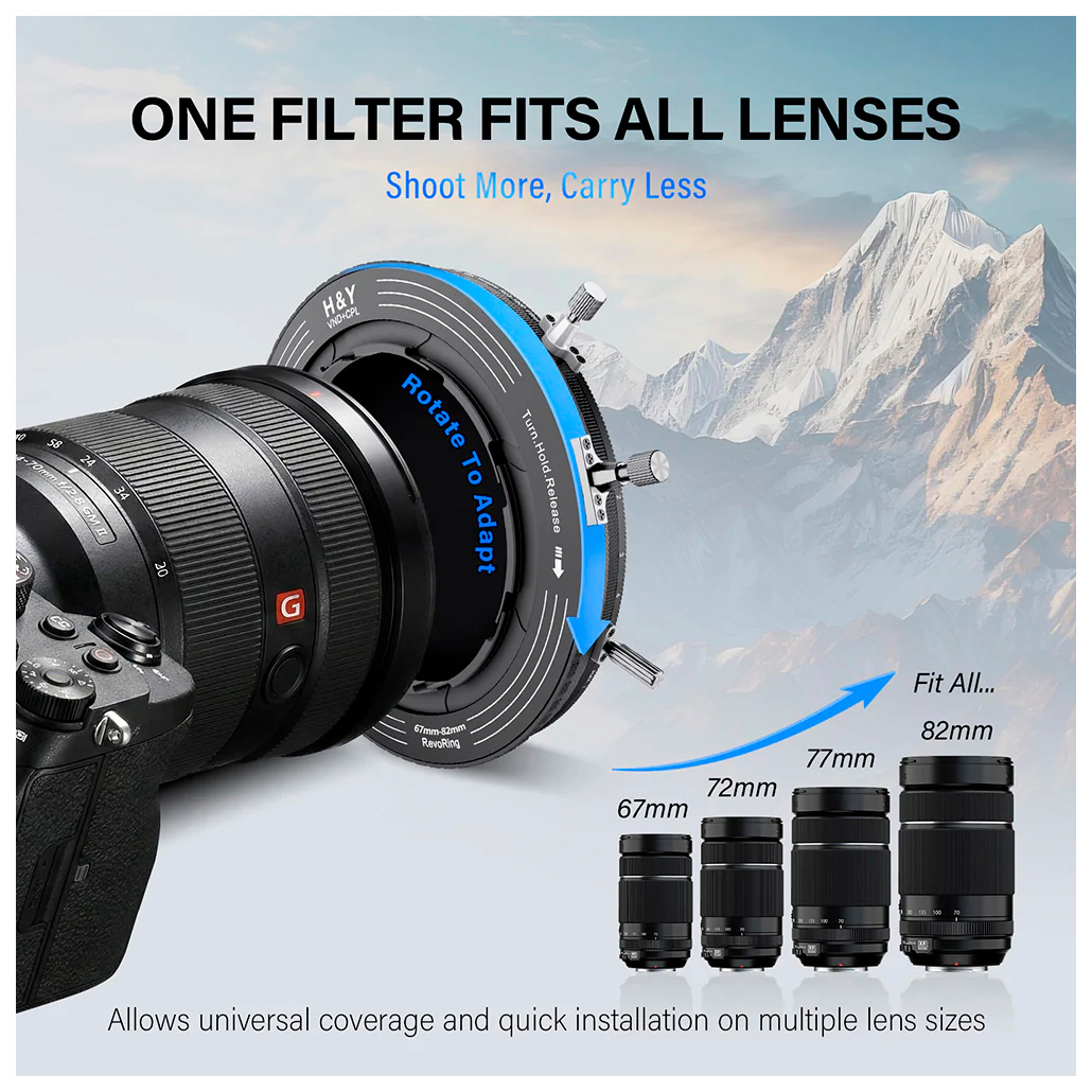 Набор H&Y RevoRing Mark II Video Kit, фильтр ND3-1000+CPL + аксессуары, 67-82 мм