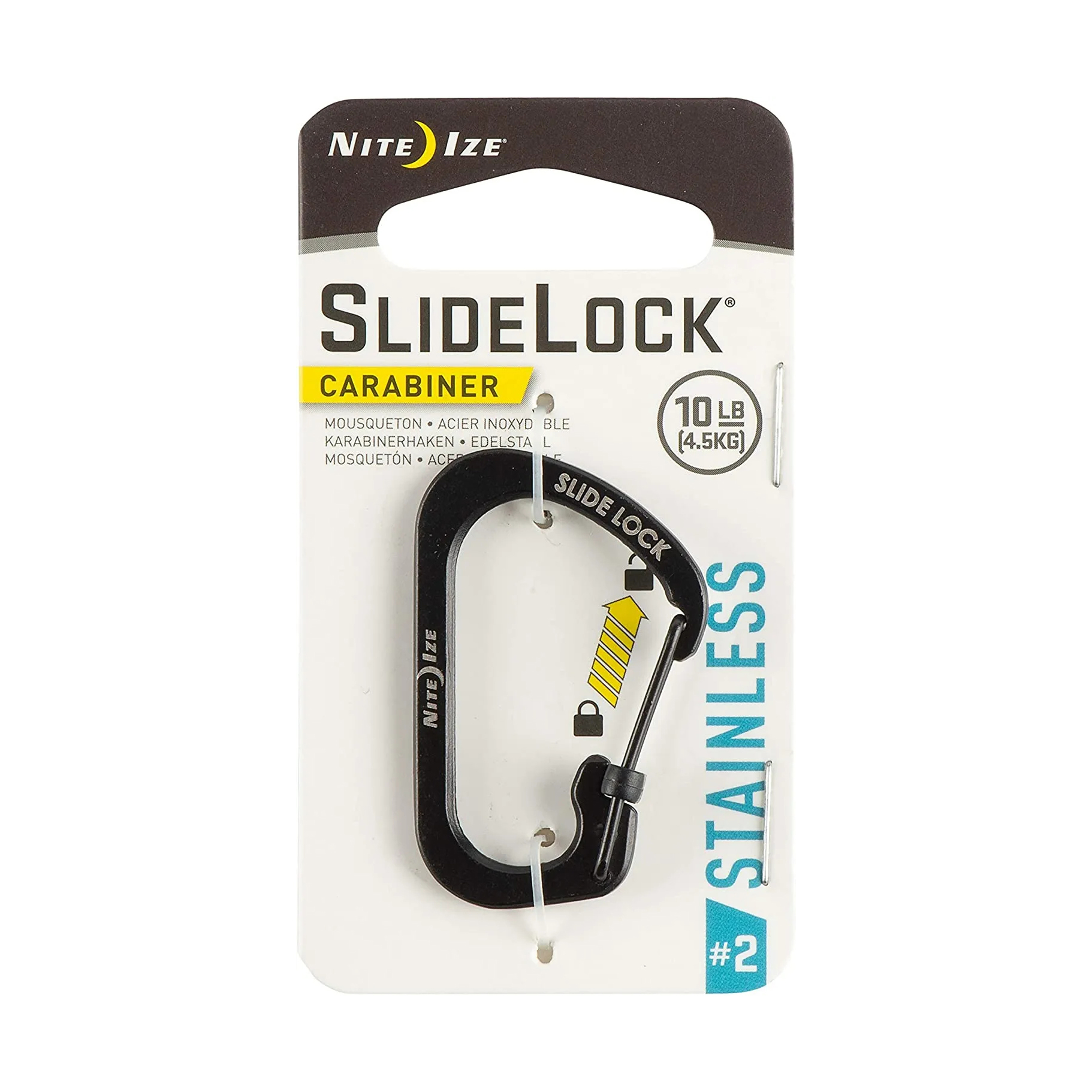 Карабин Nite Ize SlideLock Carabiner, размер 2, черный