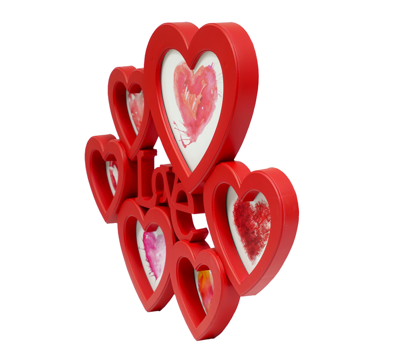 Мультирамка Fotografia на 6 фото (15х15 + 2х 13х13 + 3х 7.5х10 см) красная